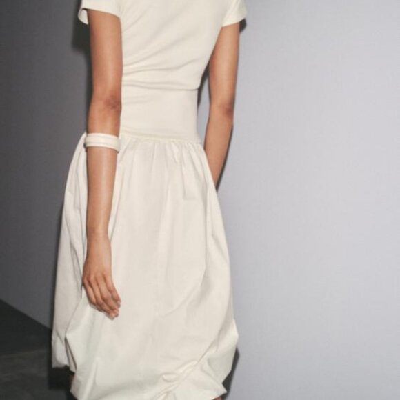 ZARA BALLOON COMBINATION DRESS - Picture 4 of 7